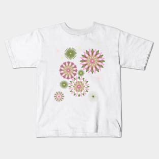 The universe is a floral mandala in white Kids T-Shirt